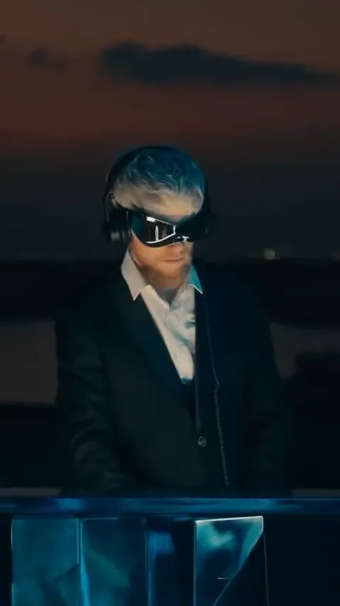 Guest in VR goggles at a launch event